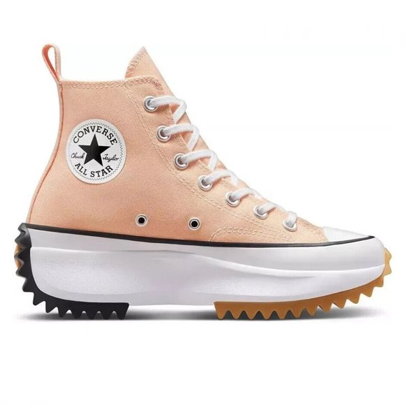 Converse Run Star Hike High Coral Women's -Sneakers Shoes Platform Peach A03549C - Picture 2 of 6
